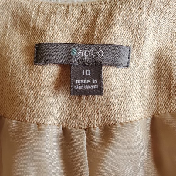 Apt. 9 Cropped Linen Jacket, Size 10 - Picture 8 of 8